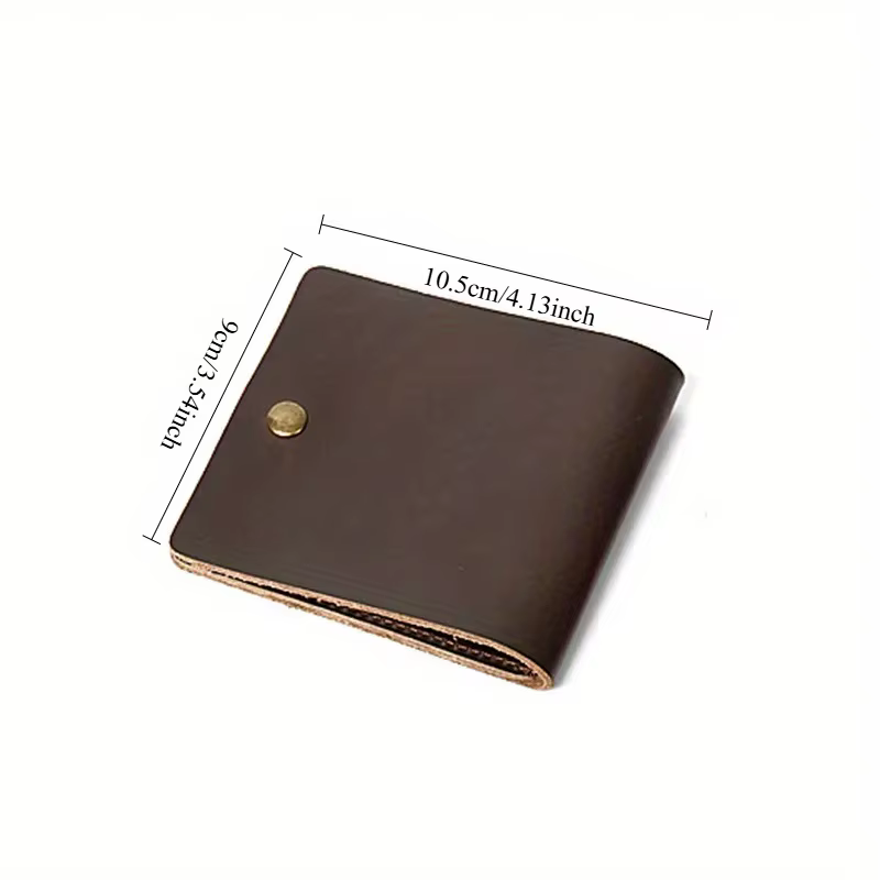 1 PC rétro minimaliste à deux volets en cuir porte-cartes pour hommes et femmes envelopper porte-carte de crédit Porte Carte portefeuille