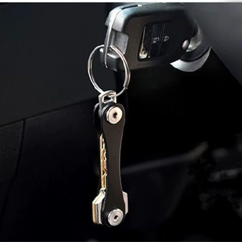 Porte-clés portefeuille en métal et aluminium