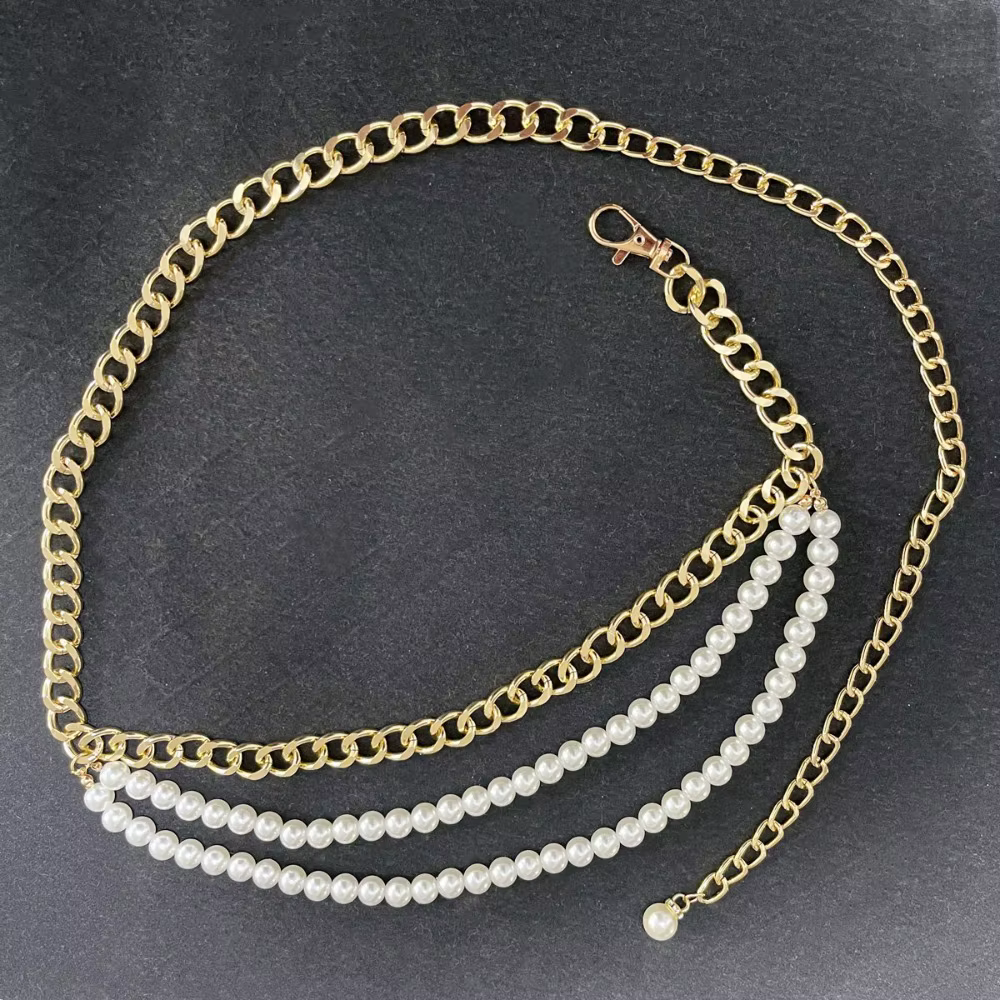 Ceinture de perles multicouche élégante