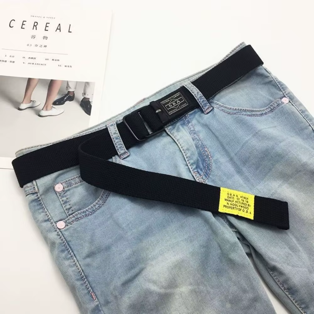Ceinture en toile tressée en Nylon pour femmes et hommes