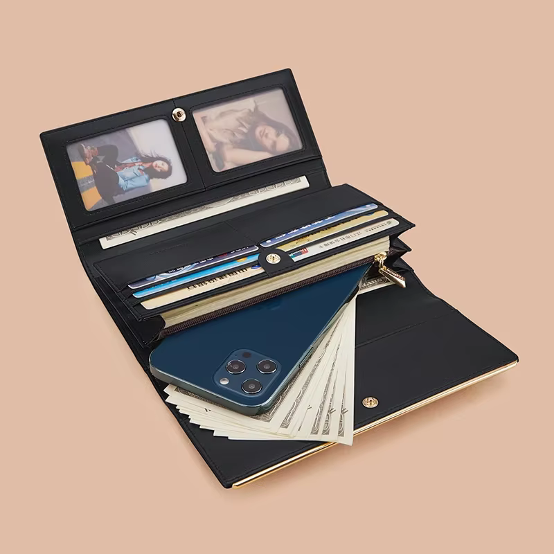 Portefeuille Long en cuir multifonction pour femmes