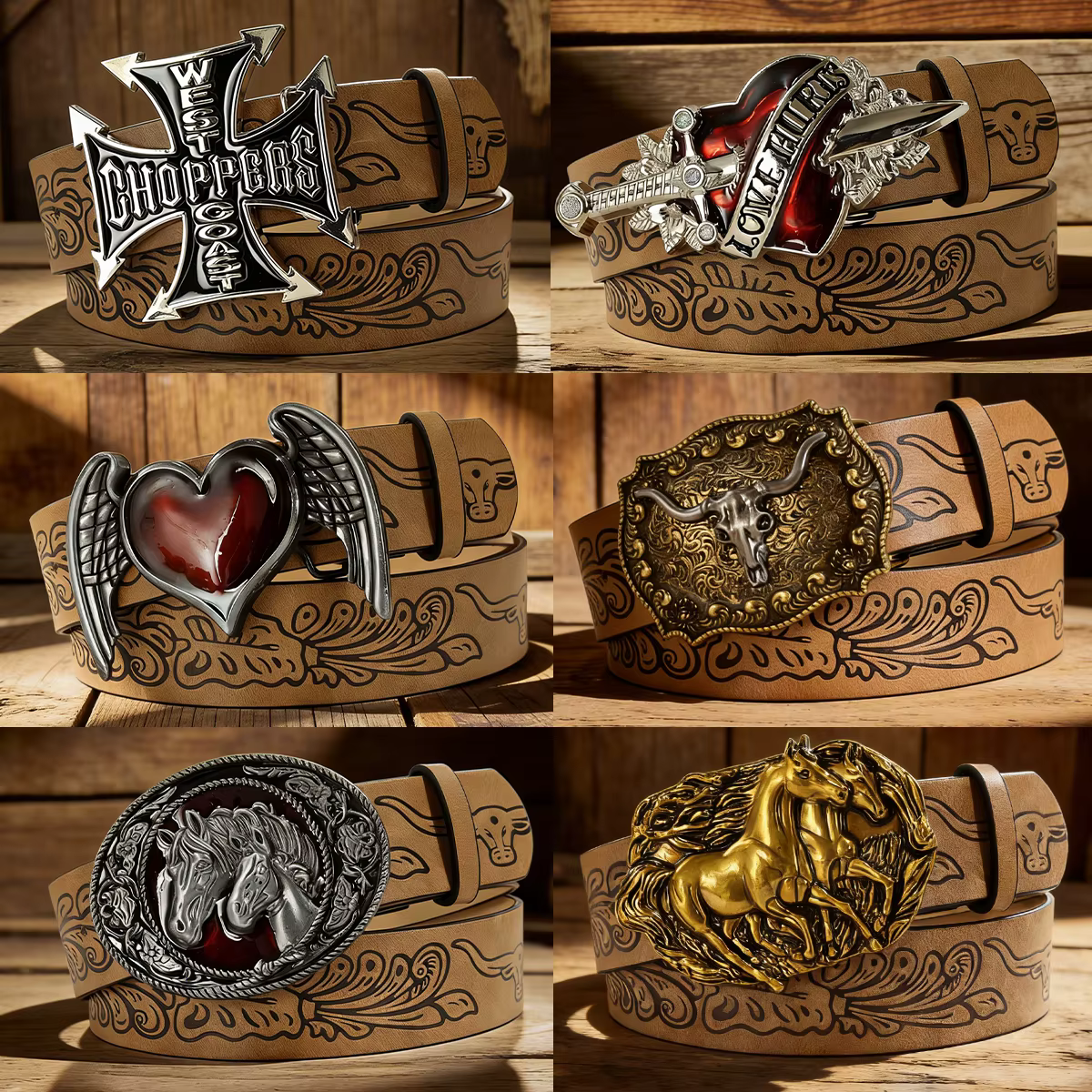 Ceinture en cuir haut de gamme pour homme