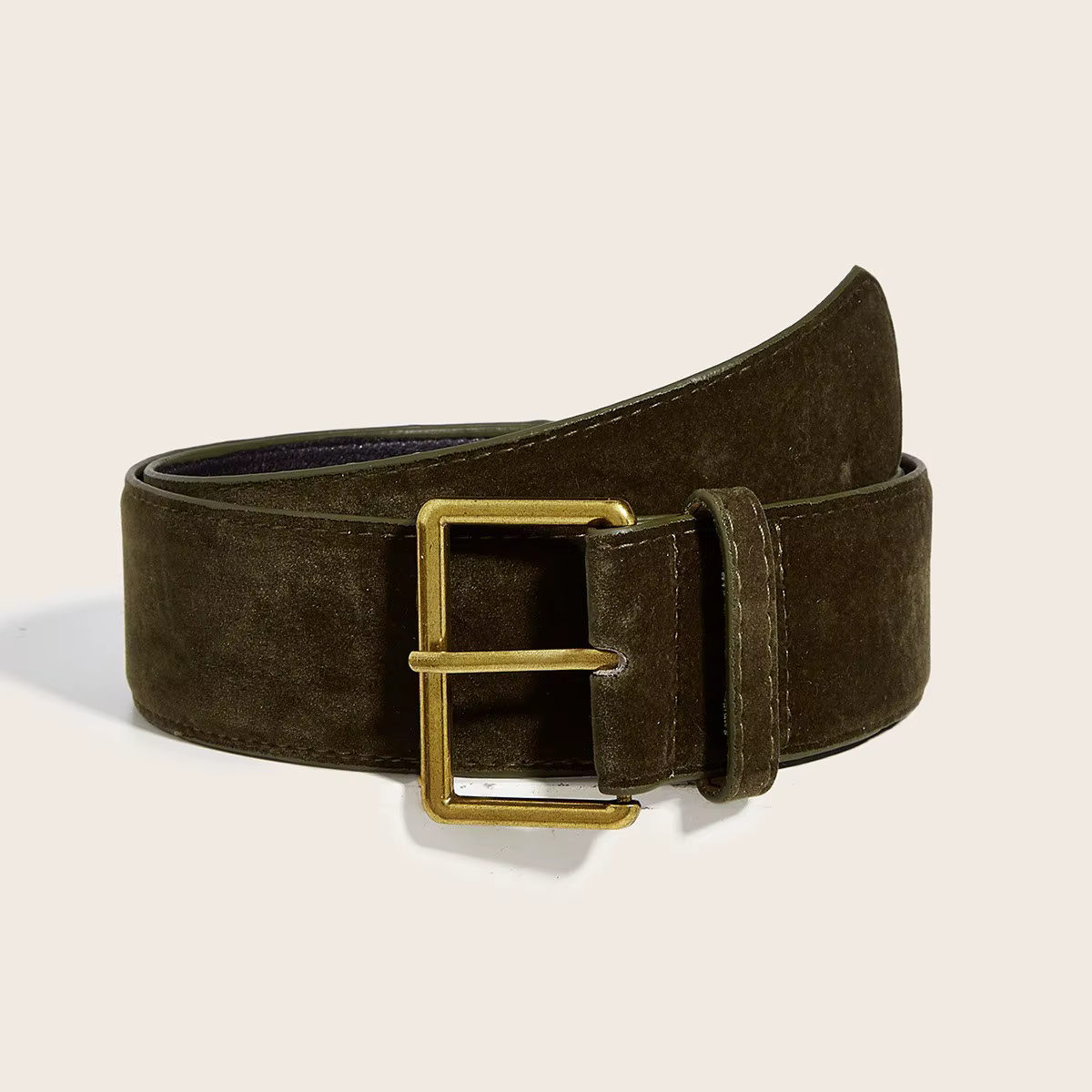 Ceinture large rétro en daim 2026 pour femme – Accessoire de mode élégant pour jupes