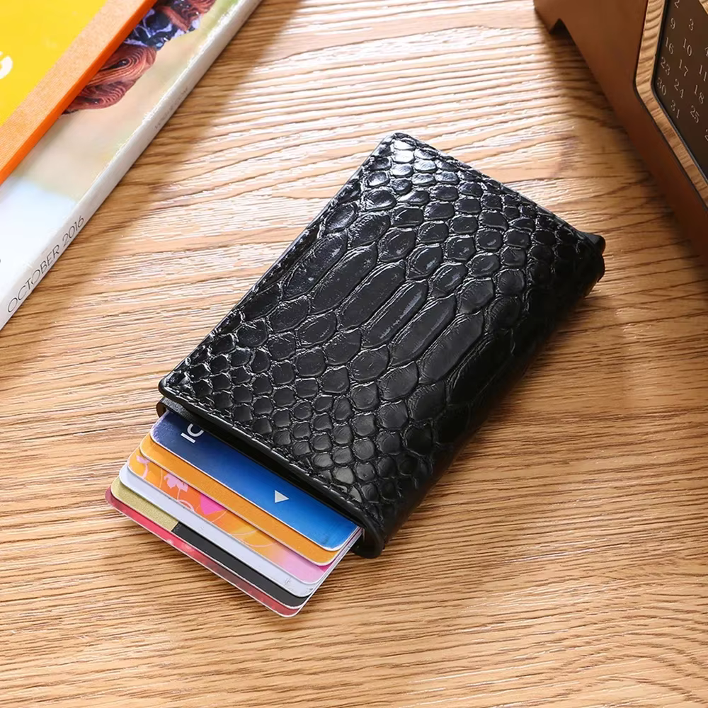 Rfid hommes portefeuilles porte-carte de crédit sacs d'argent