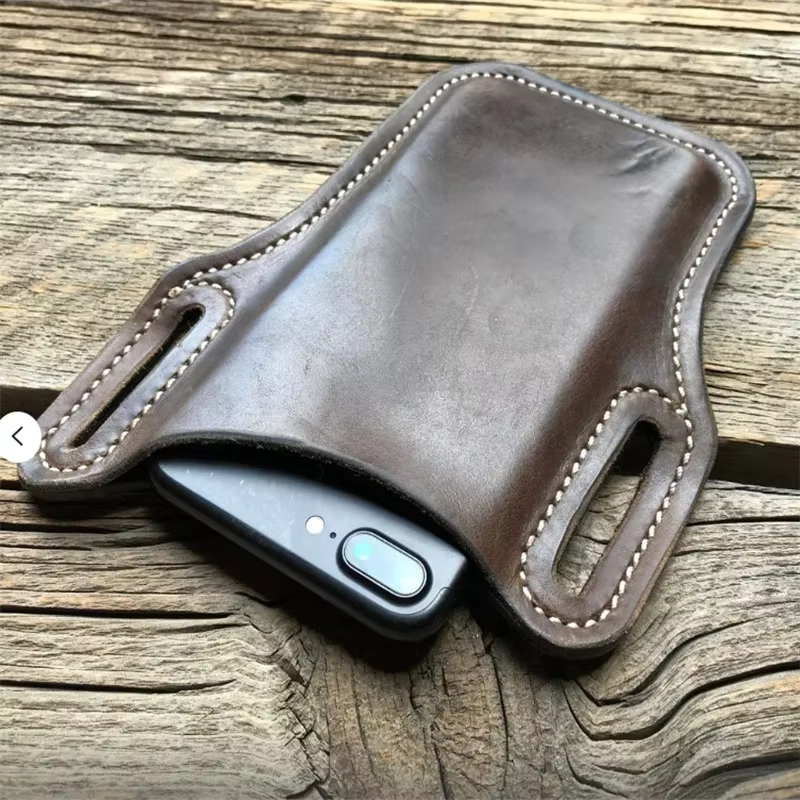 Étui pour téléphone portable pour hommes accroché avec poches ceinture portefeuille