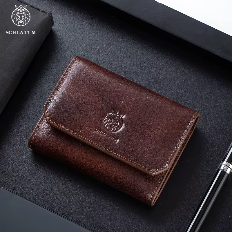 Portefeuille en cuir véritable pour hommes