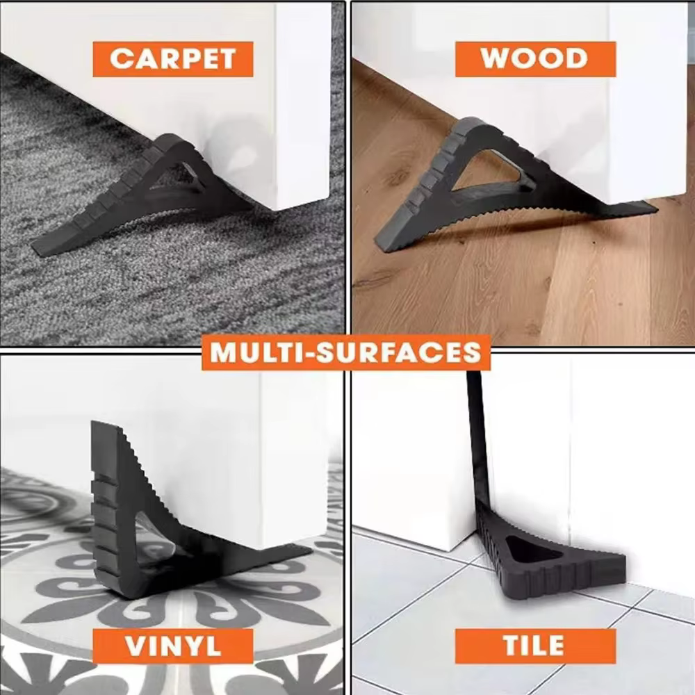 Butoir de porte en caoutchouc, réutilisable, absorbant les chocs, cale de nuit, butée de poignée de porte, maison, bureau, anti-collision