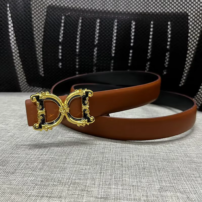 Nouvelle largeur 2.5 cm en cuir véritable femmes ceinture de luxe marque Design taille mince dame