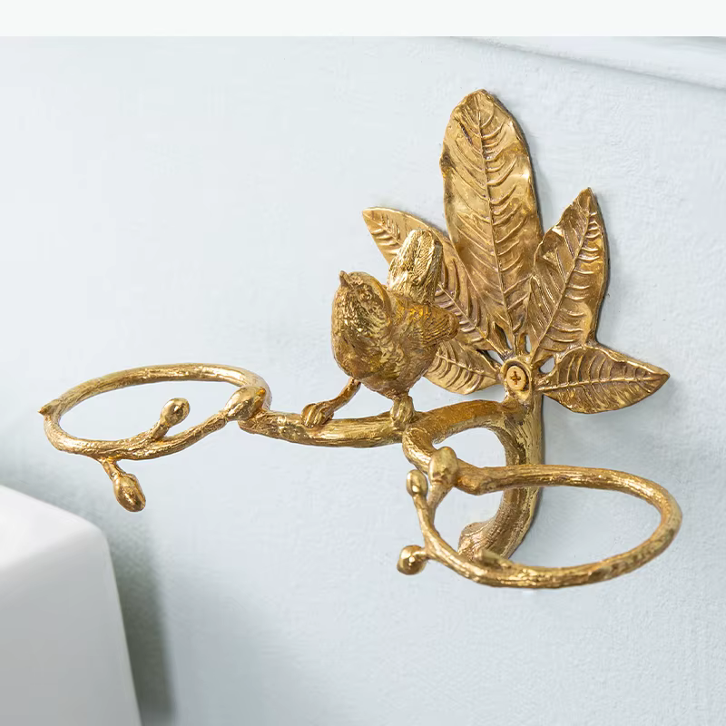 Support mural pour brosses à dents et gobelets de bain de bouche, accessoires de salle de bain, supports pour gobelets de couple, support de rangement en laiton pour articles de toilette