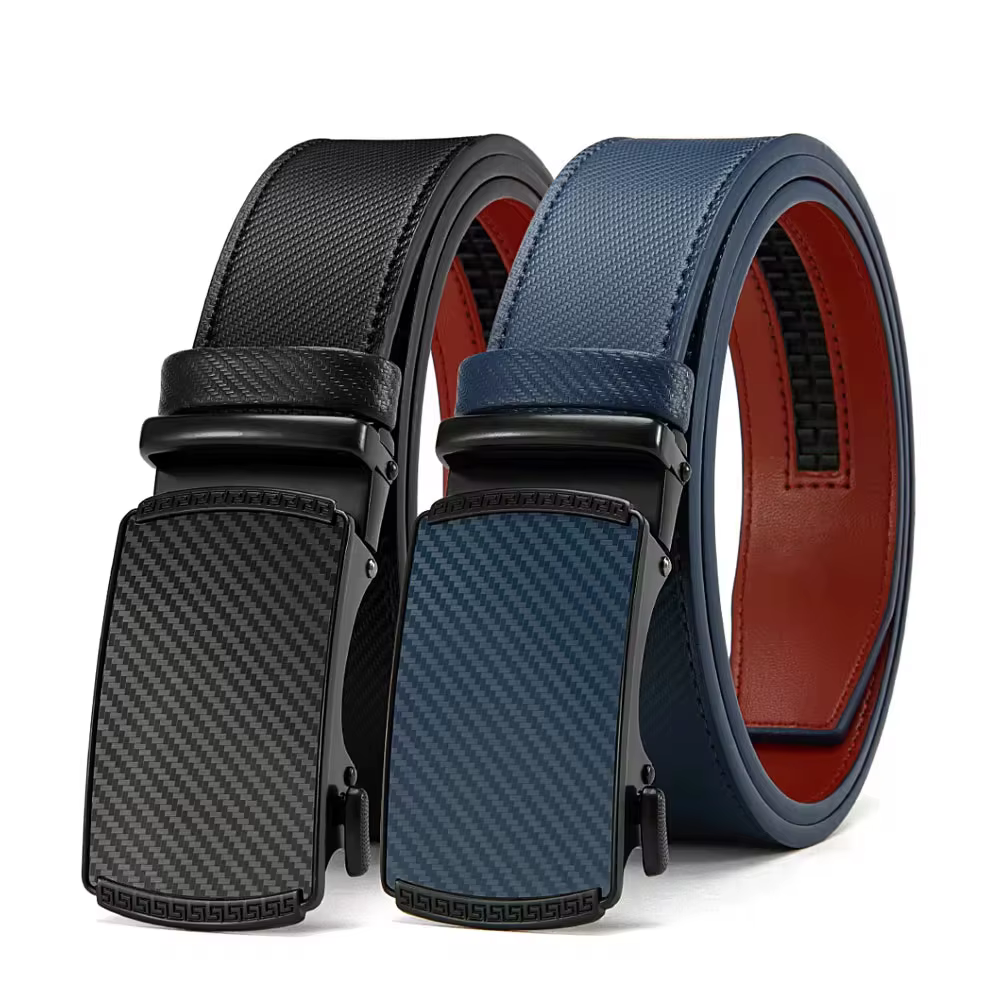 Hommes ceintures en cuir taille sangle mâle automatique boucle ceinture