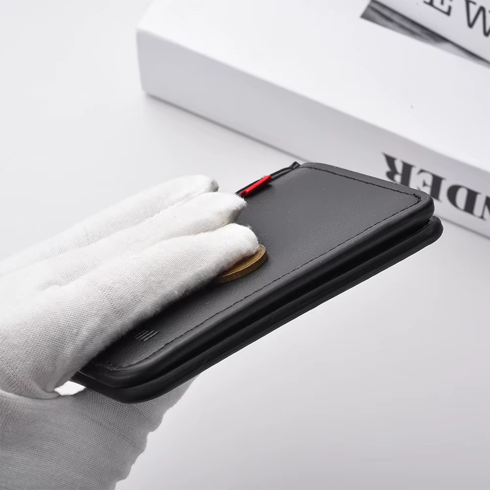 Mini portefeuille Ultra-fin en cuir PU souple pour hommes