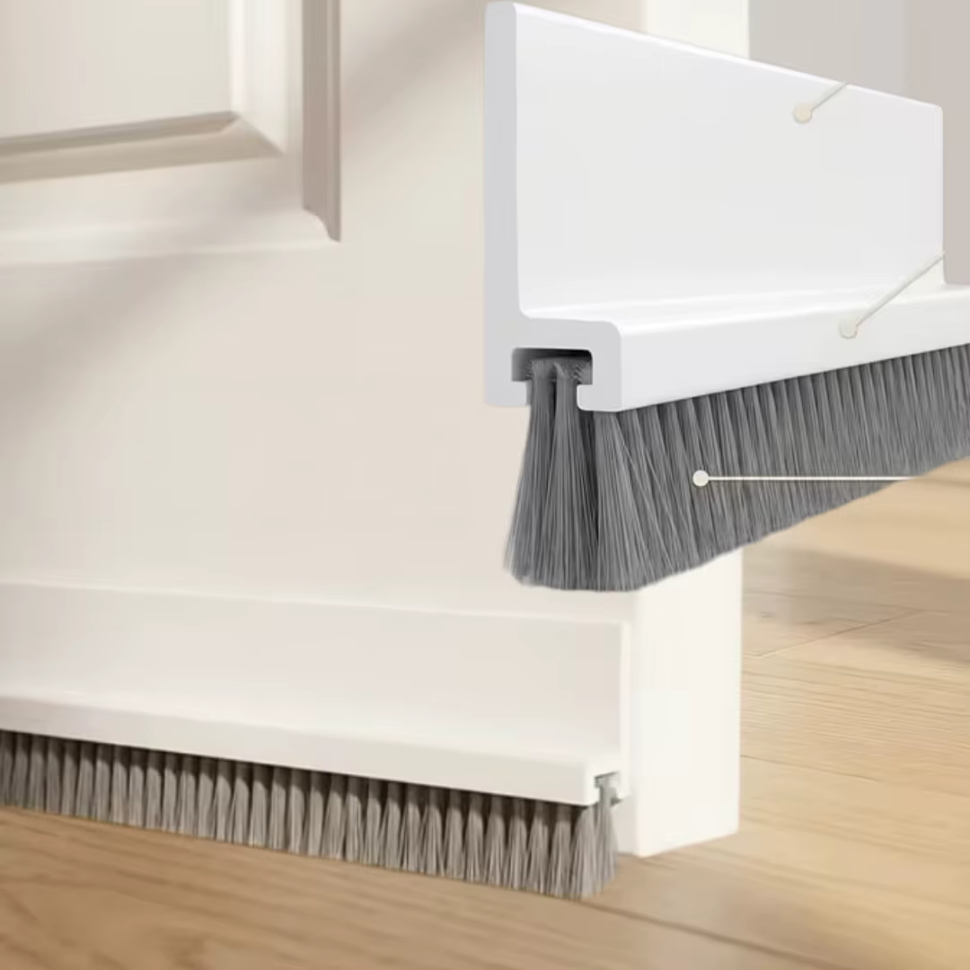 Bande d'étanchéité autocollante pour bas de porte, bande de remplissage pour interstice de porte, bande de brosse anti-insectes, bande de porte coupe-vent et insonorisante