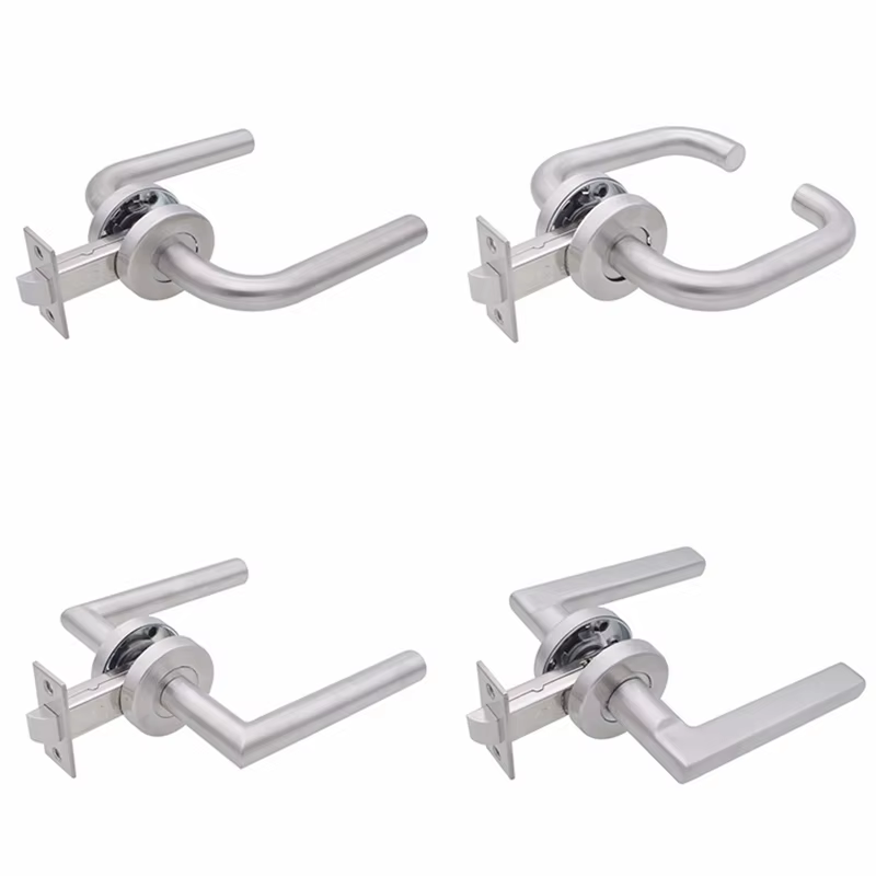 Serrure de Passage de porte ignifuge en acier inoxydable 304, 60mm, poignée en langue