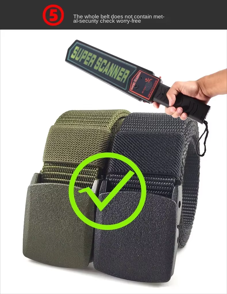 Ceinture en nylon à boucle automatique rouge pour hommes et femmes