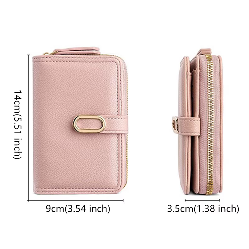 Portefeuille femme avec poche à monnaie zippée sacs à main en cuir PU pour femmes portefeuilles