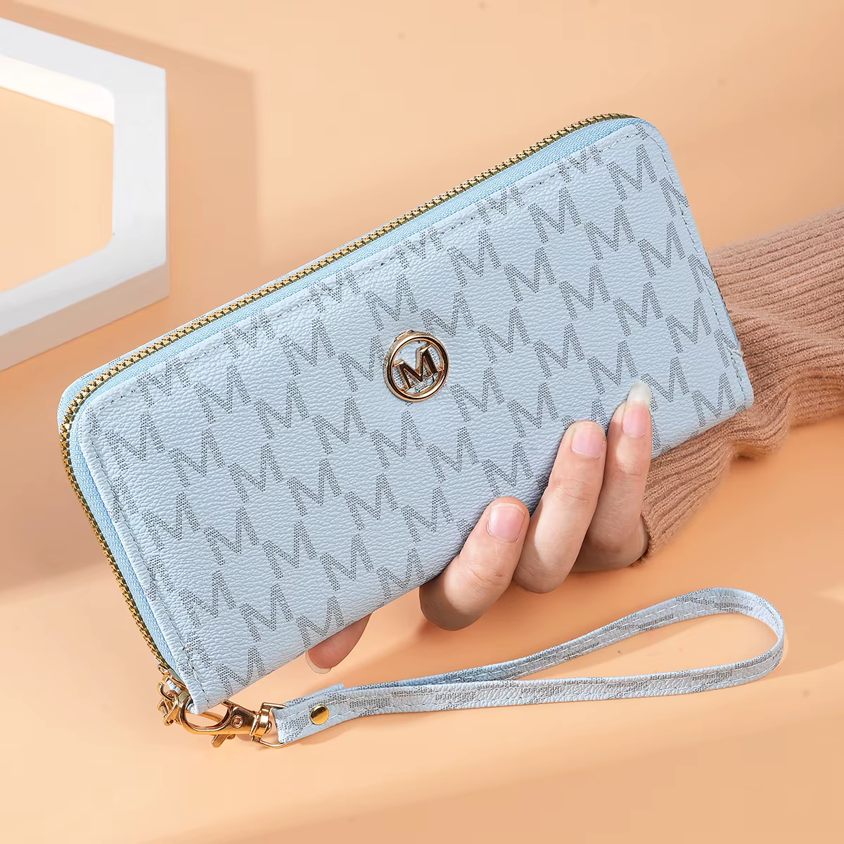 Portefeuille pour femme avec fermeture éclair simple