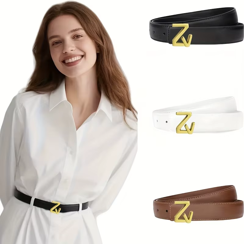 Ceinture pour femme avec boucle en alliage GoldZVA