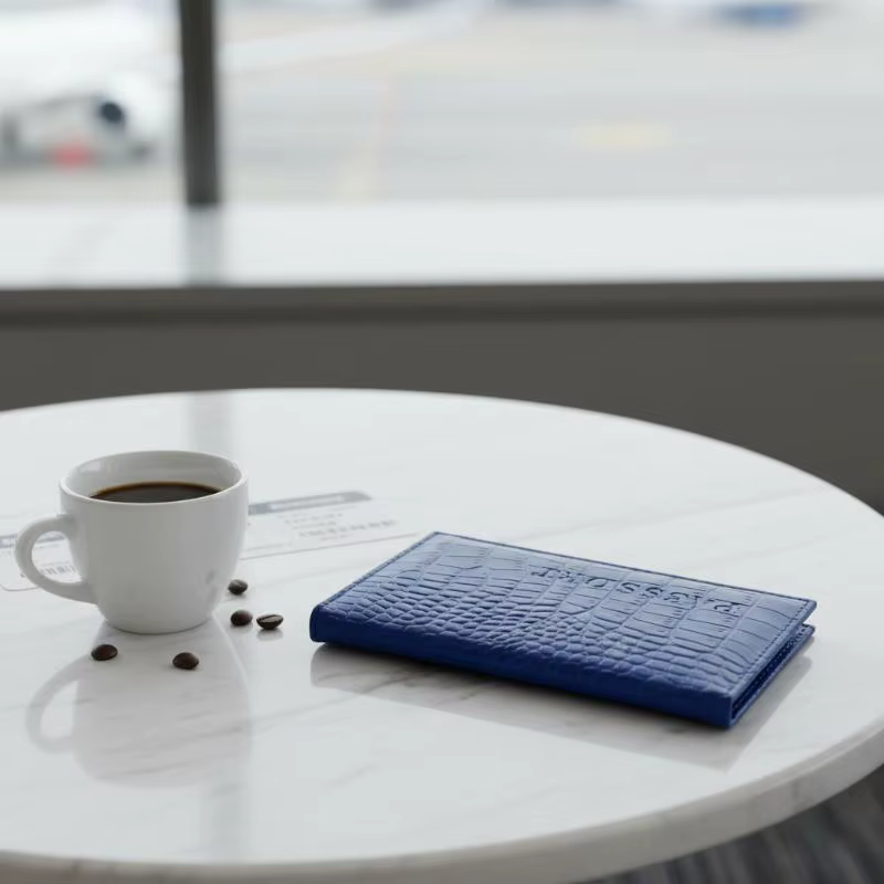 Portefeuille de passeport fonctionnel et imperméable en cuir PU avec emplacements supplémentaires pour cartes de crédit