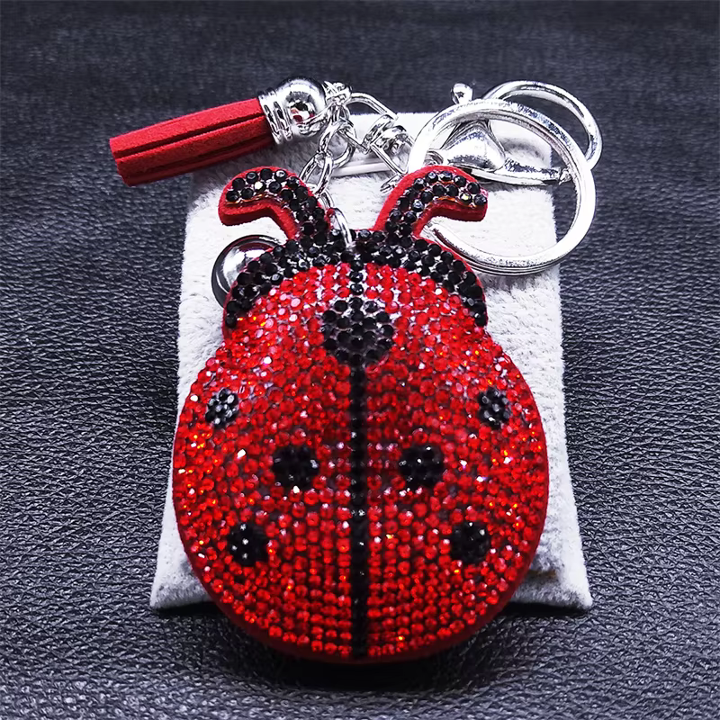 Coccinelle gland cristal porte-clés sac breloque pour femmes/hommes