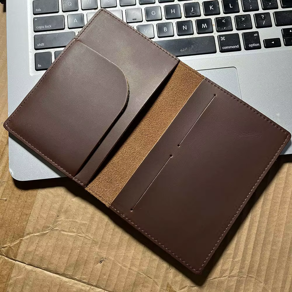 Juste de passeport en cuir véritable