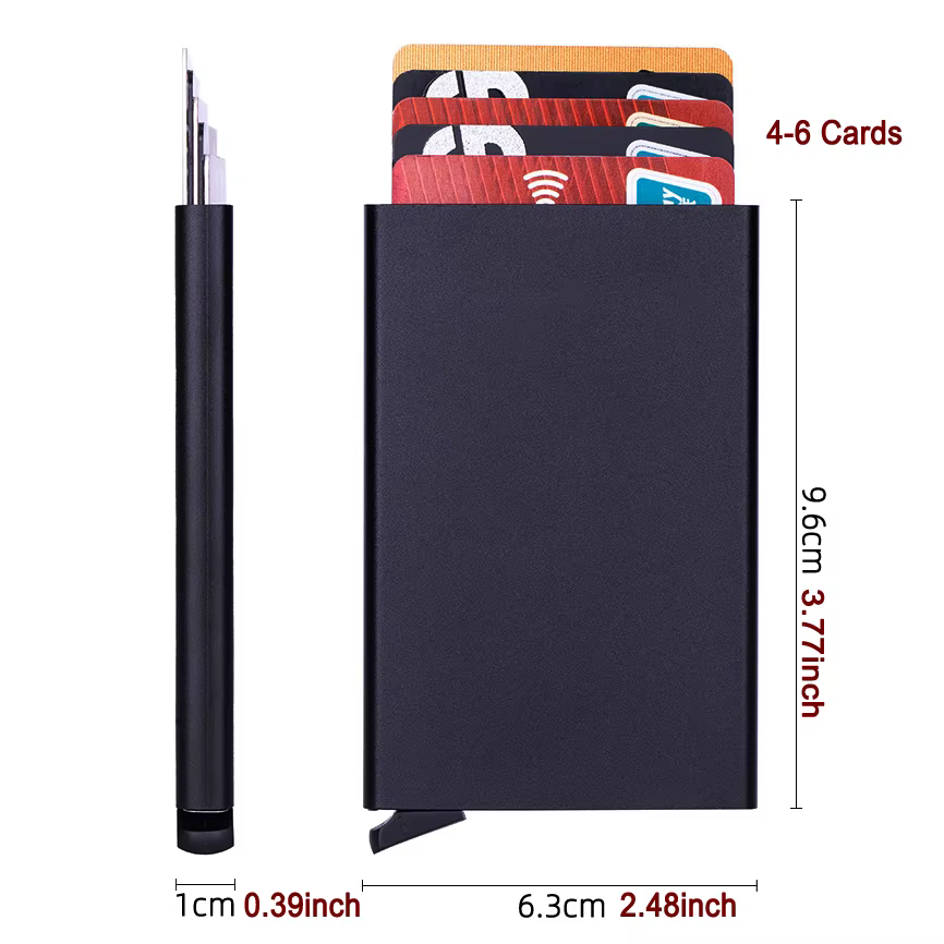 ID crédit porte-carte bancaire portefeuille marque de luxe hommes femmes Anti Rfid blocage protégé magique mince Mini petit argent portefeuilles étui