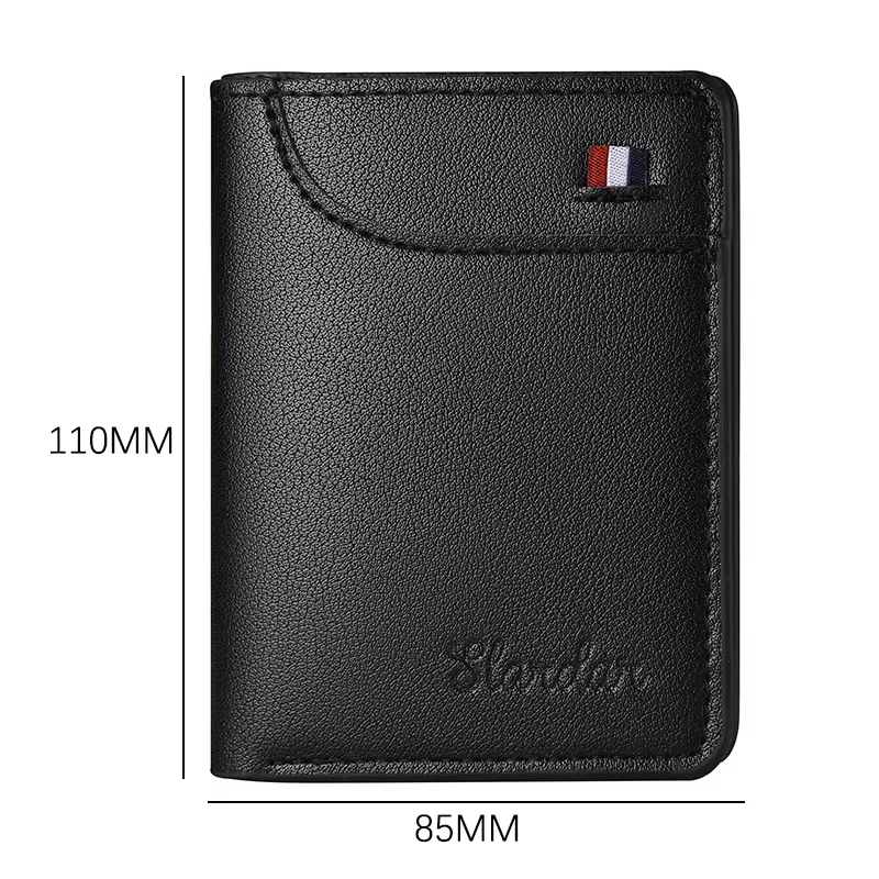 Nouveau Portefeuille Ultra Fin en Cuir PU Souple – Mini Porte-Cartes de Crédit