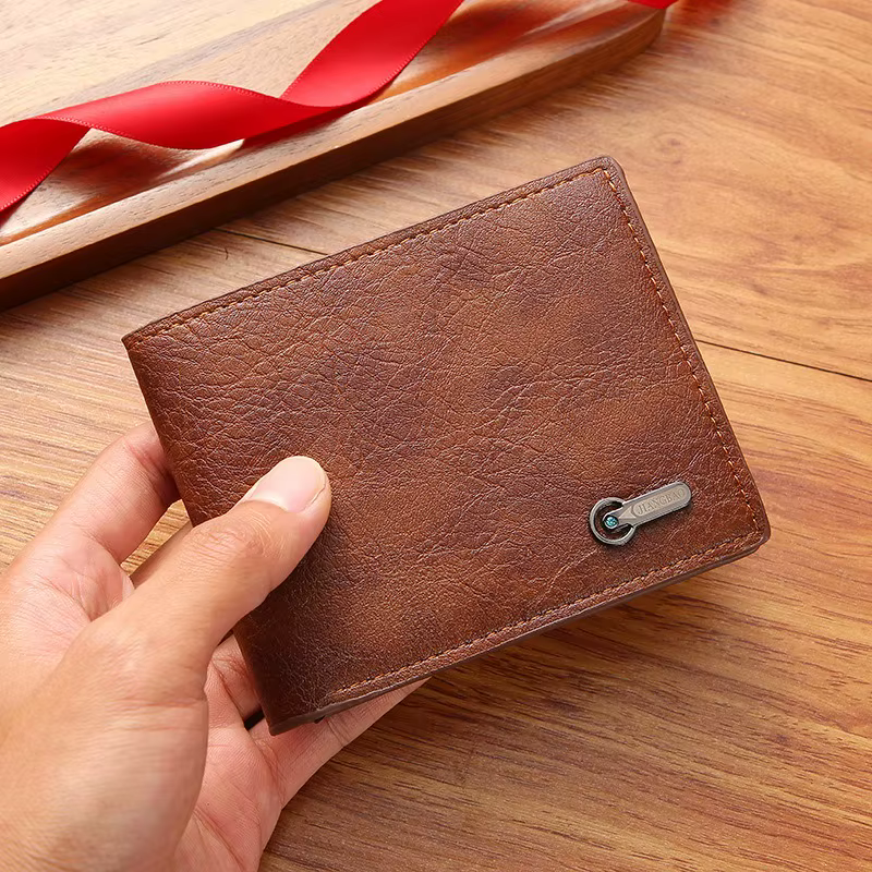Portefeuille fin pour homme - Porte-cartes de crédit en similicuir