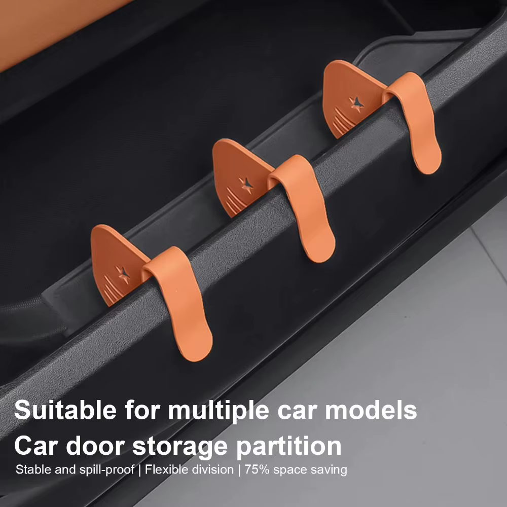 Lot de 3 séparateurs de rangement ajustables pour compartiments de porte de voiture, accessoires d'organisation automobile