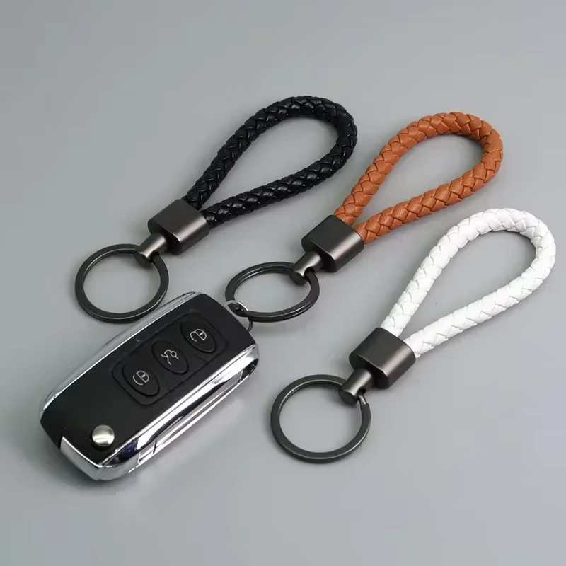Porte-clés en cuir pour voiture pour hommes et femmes