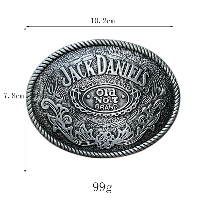 Boucle de ceinture avec lettres anglaises Old Whisky, style occidental