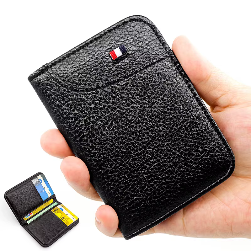 Portefeuille souple Super mince Portable en cuir PU