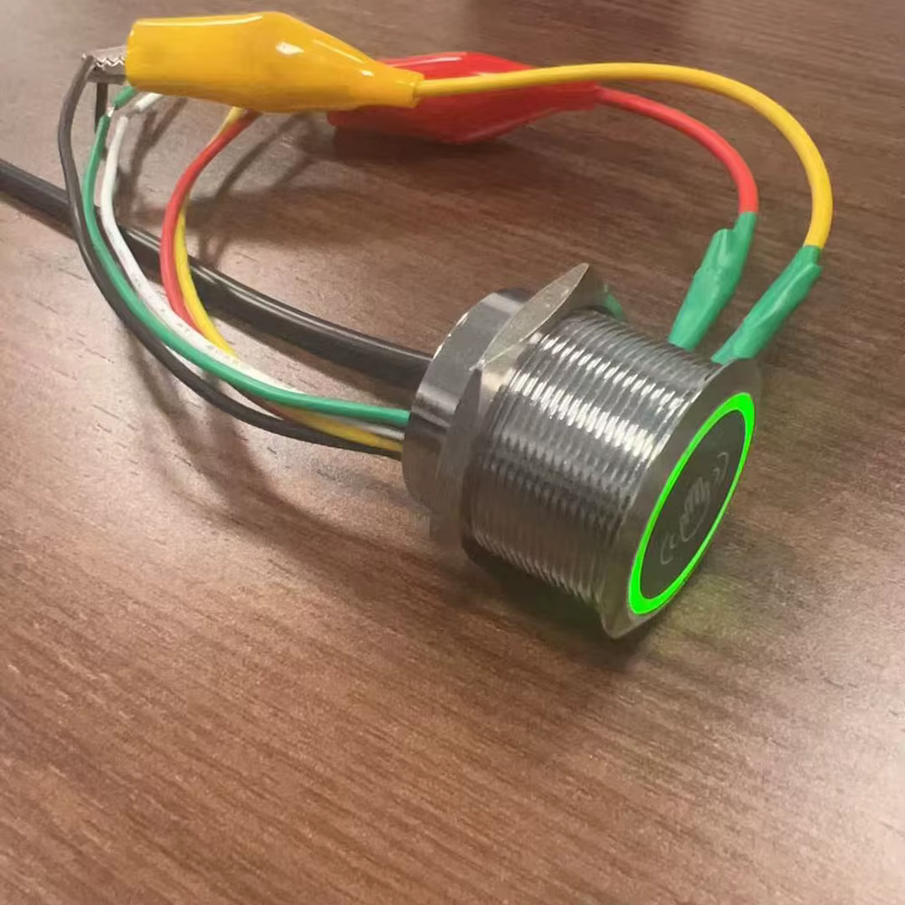 Bouton de sortie de porte, interrupteur poussoir DC9-24V pour système de contrôle d'accès, serrure de porte ronde intégrée en métal, étanche IP67