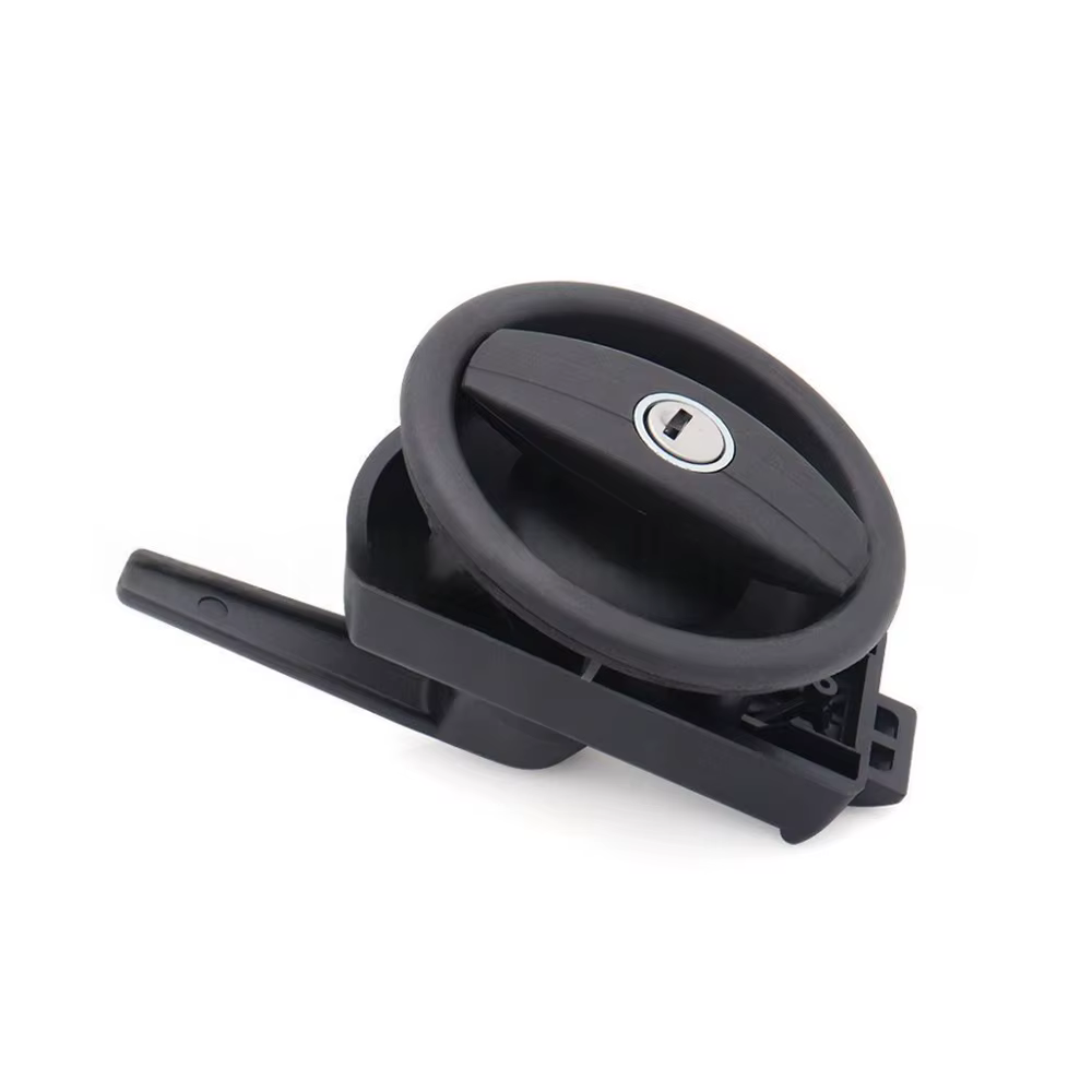 Serrure de porte circulaire en alliage pour caravane, camping-car, serrure de porte complète, baril C/W, main gauche, accessoires de camping-car, 1 pièce