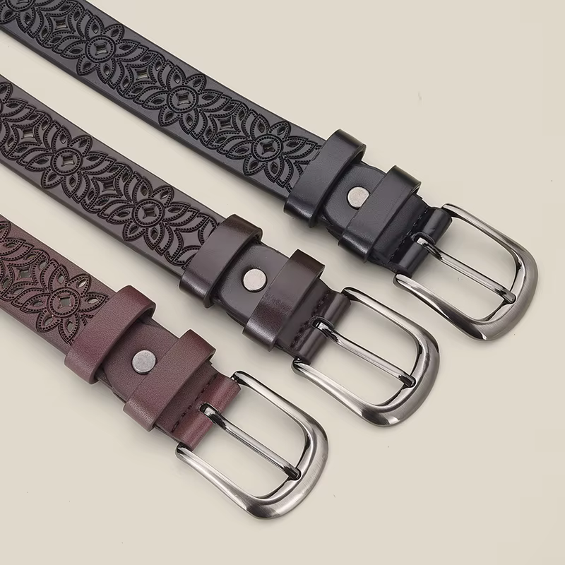 Ceinture de luxe légère à fleurs creuses rétro pour femmes