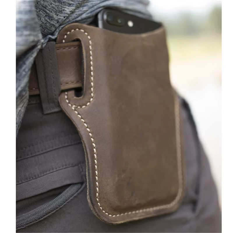 Étui pour téléphone portable pour hommes accroché avec poches ceinture portefeuille