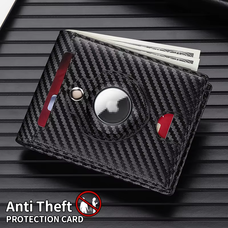 GERUOLA Portefeuille ultra-mince pour homme avec support Apple Airtag - Blocage RFID