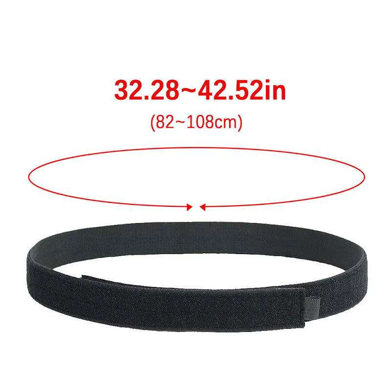 Crochet à boucle Simple EDC/ceinture intérieure ceinture tactique Velcro réglable 82-108cm