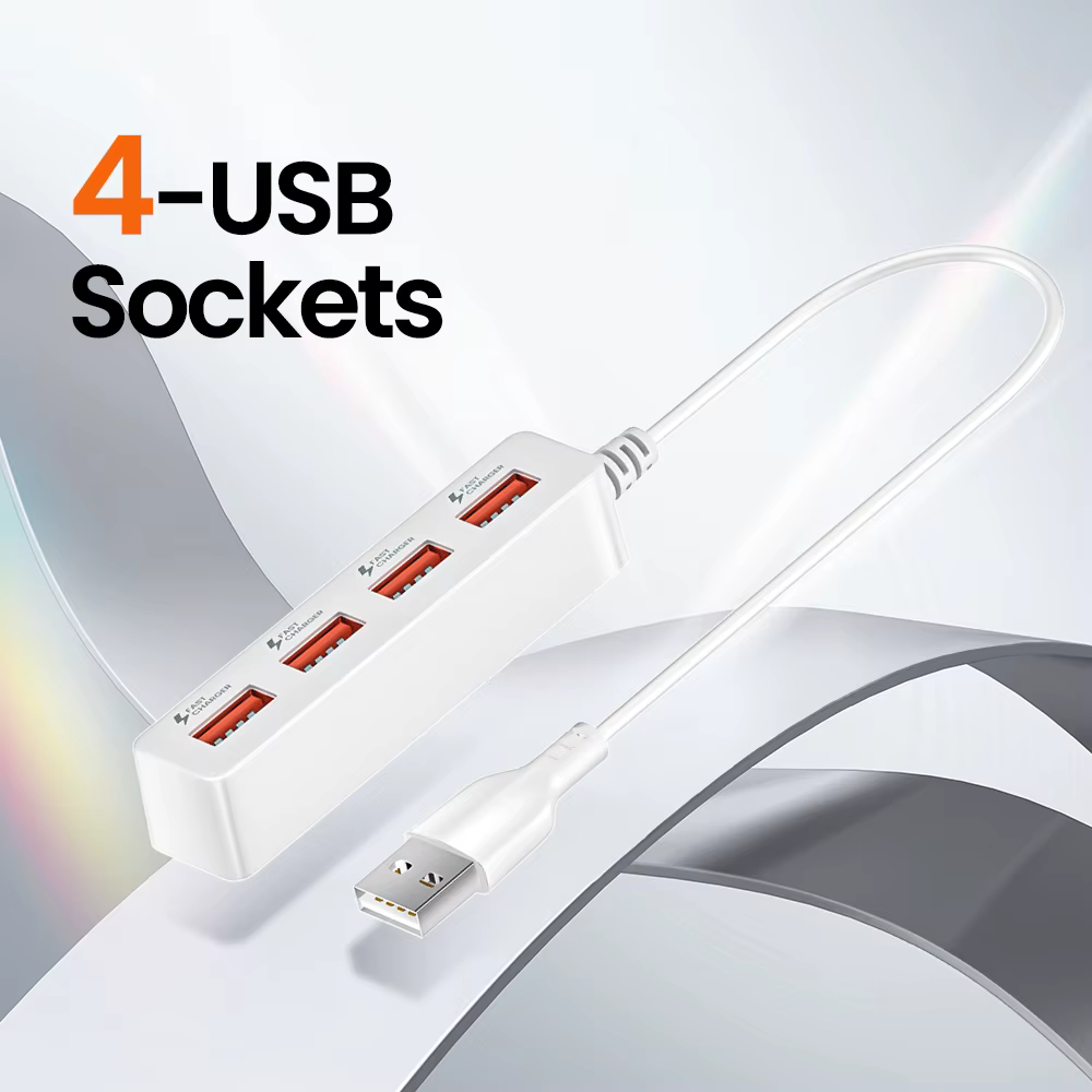 Prises USB 4 ports, HUB de chargement de bureau, séparateur USB haute vitesse, convertisseur USB 2.0 pour PC, accessoires informatiques