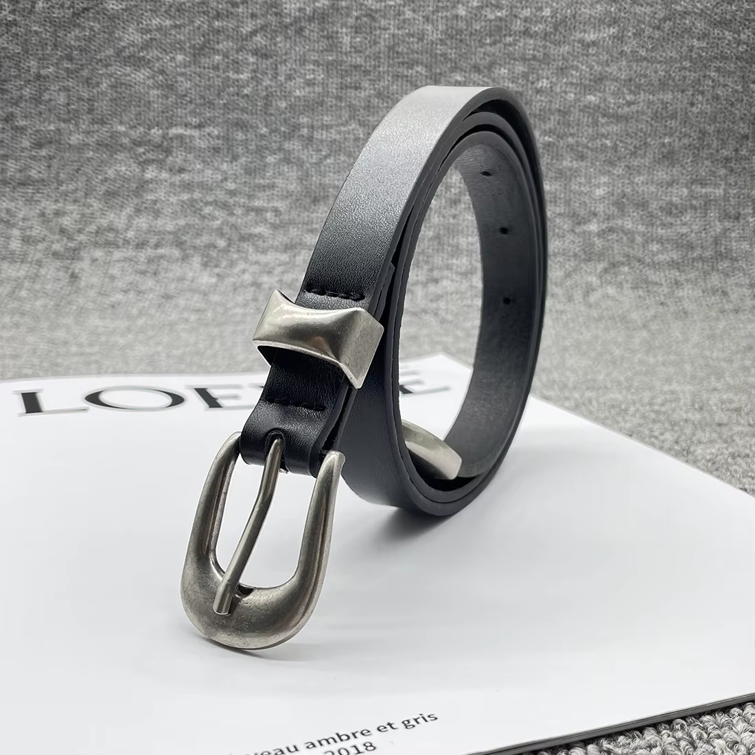 Ceinture rétro haut de gamme noire y2k 2026