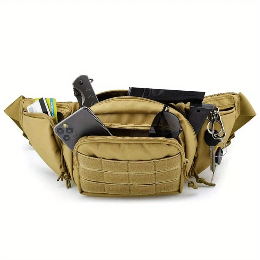 Hommes taille Fanny Pack ceinture sac tactique militaire moto cavalier sport escalade Camping Nylon mâle outil fronde poitrine hanche Bum sac