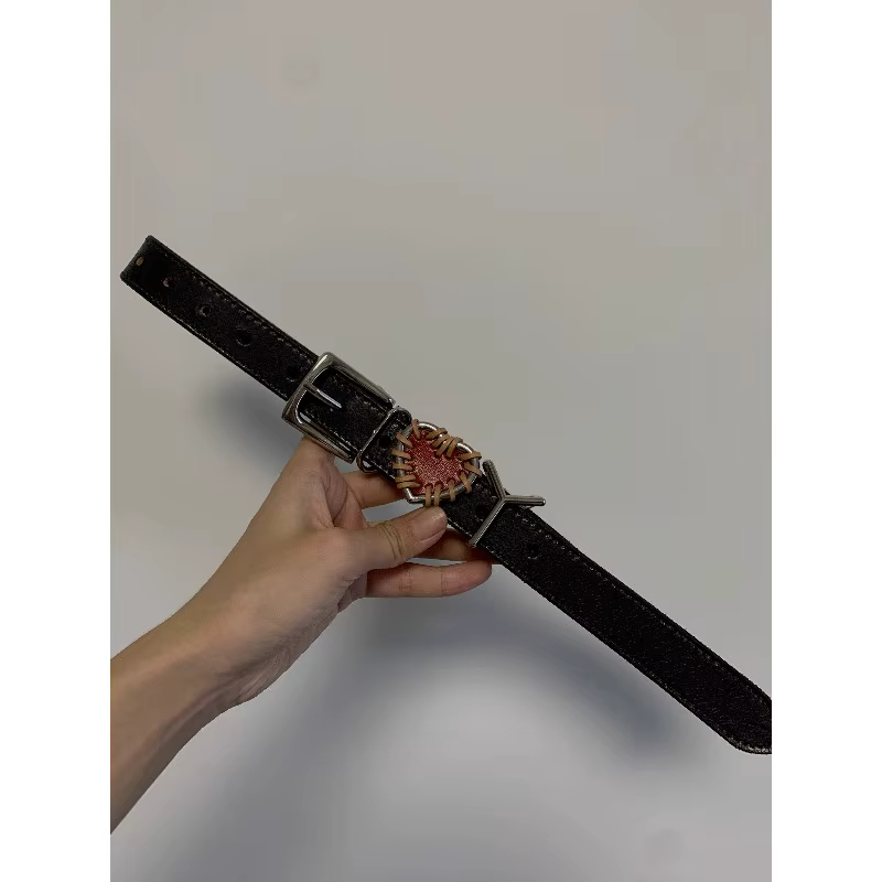 Ceinture en cuir véritable High Street Y/Project avec accent cœur en métal
