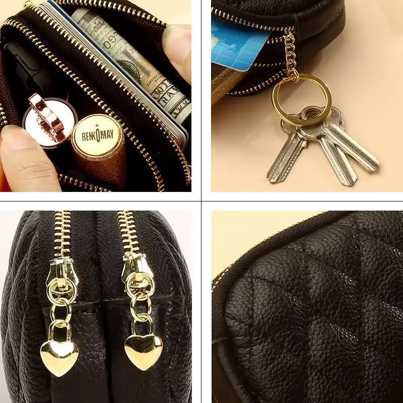 Femmes Mini portefeuille mode cuir femme sac à main porte-carte porte-monnaie court