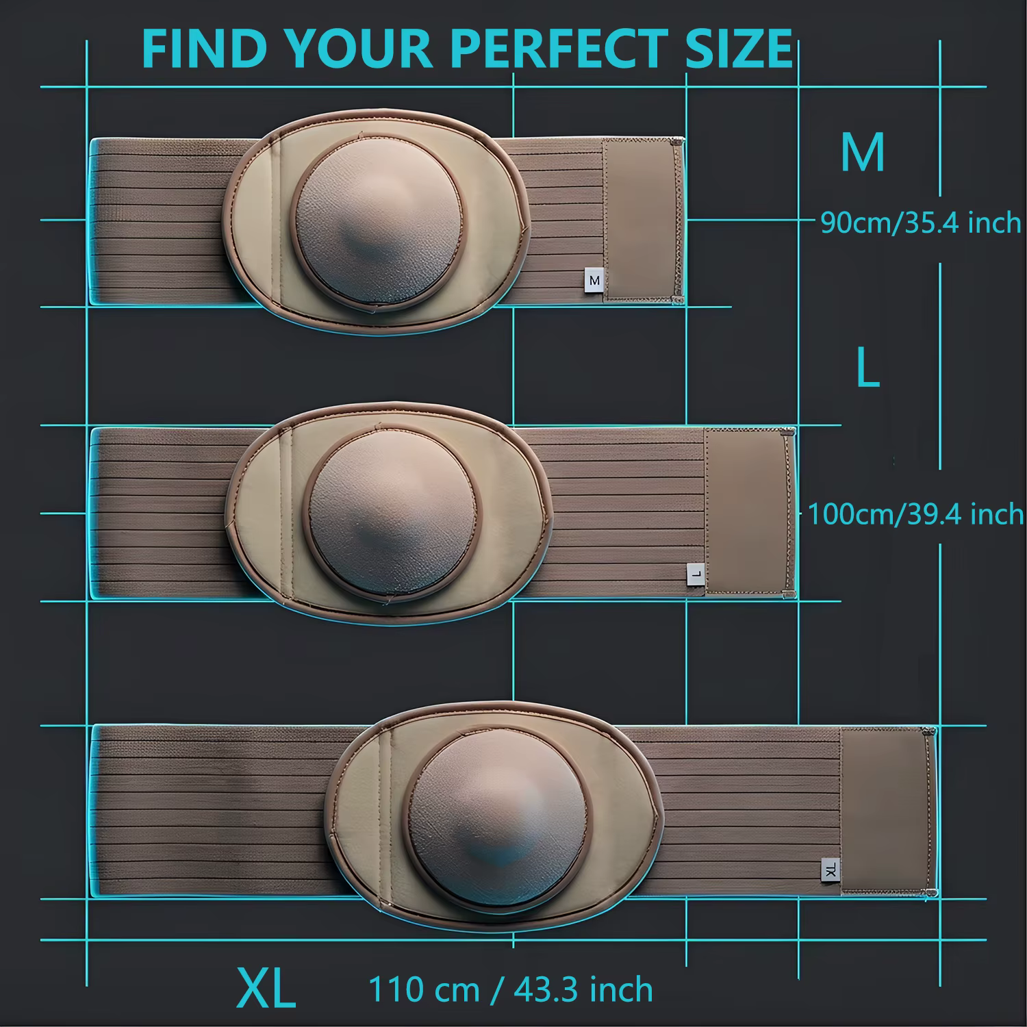 Ceinture de soutien pour hernie ombilicale pour hommes et femmes, attelle abdominale réglable avec coussinets de compression