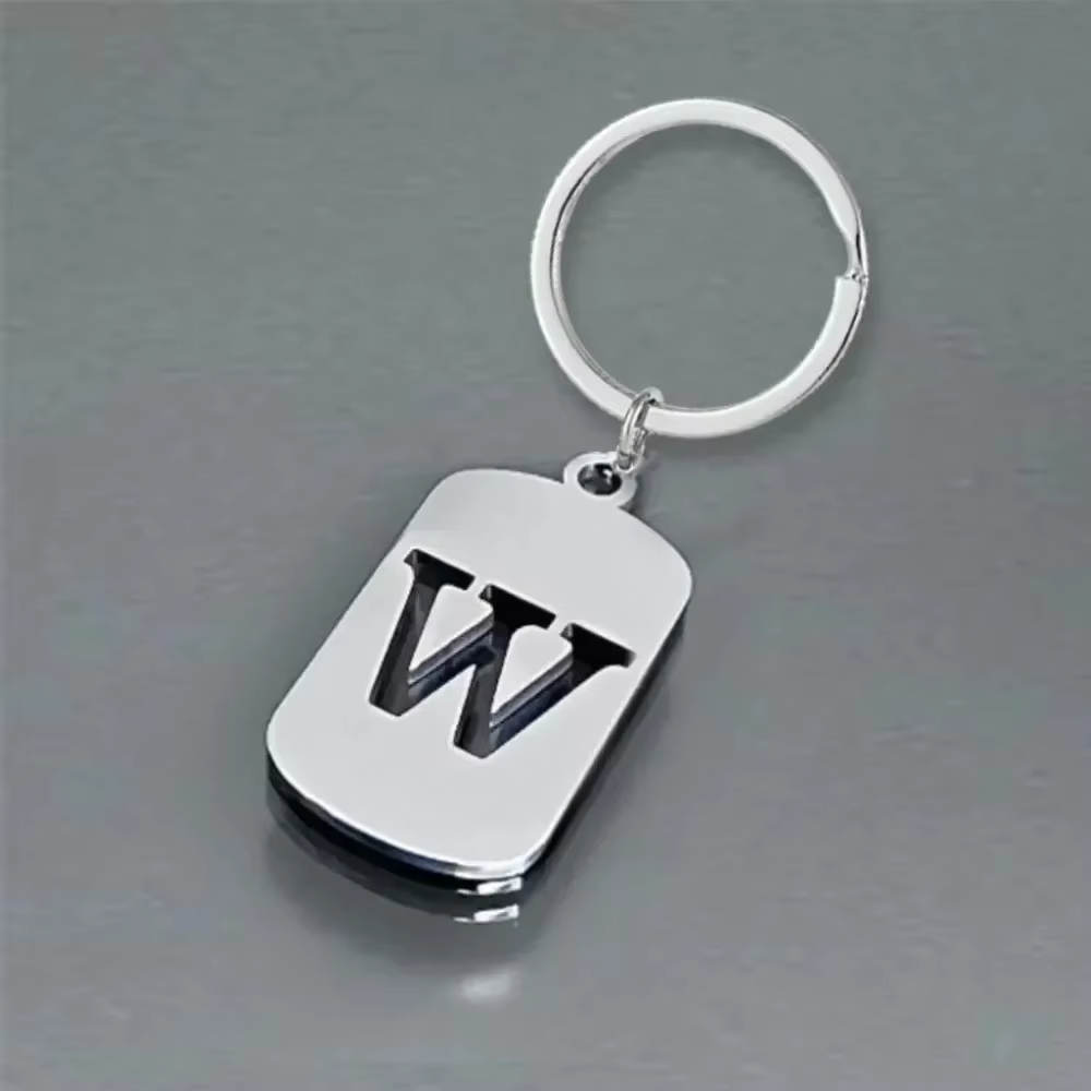 Porte-clés anneau bijoux de fête cadeau Cool A-Z lettres