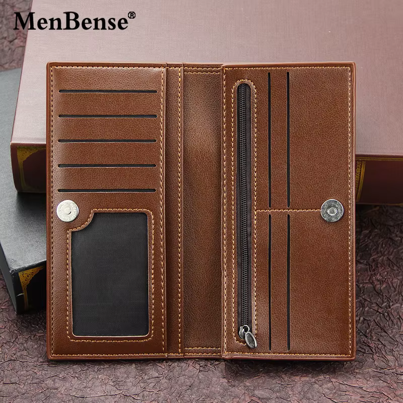 Portefeuille pour hommes longue mode plusieurs fentes pour cartes