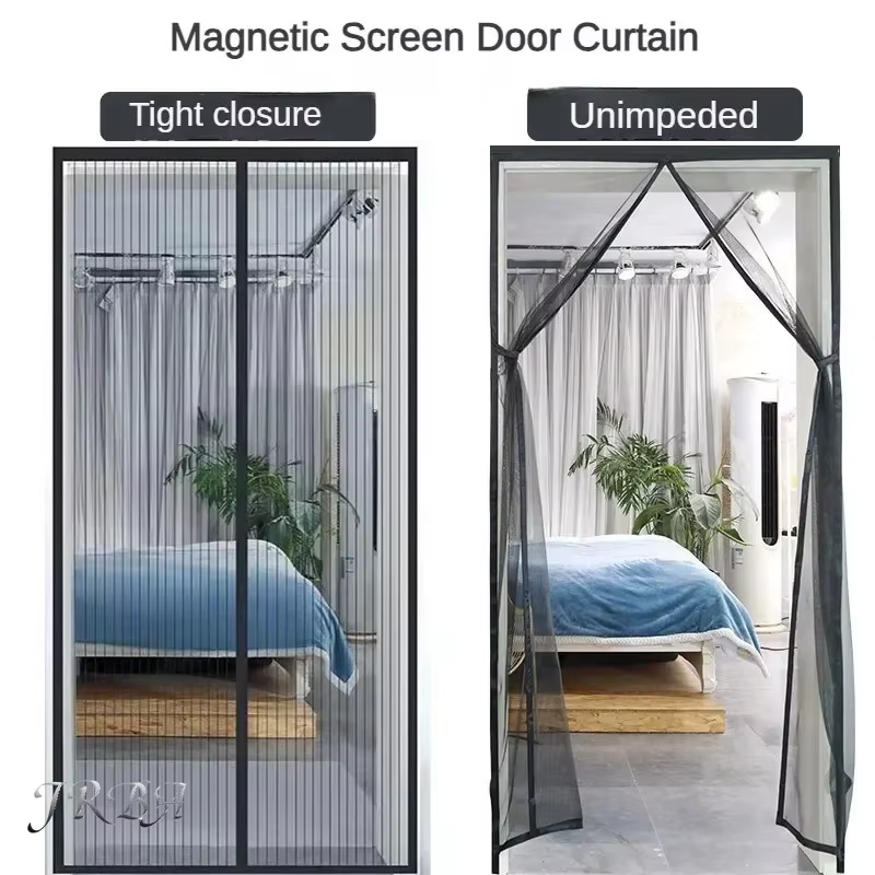 Moustiquaire de fenêtre, Moustiquaire en gaze pour fenêtre, Serrure de porte automatique, Rideau de ventilation domestique, Cache-moustiquaire magnétique