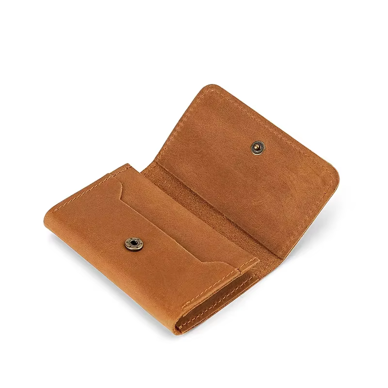 Porte-carte Vintage en cuir véritable pour hommes