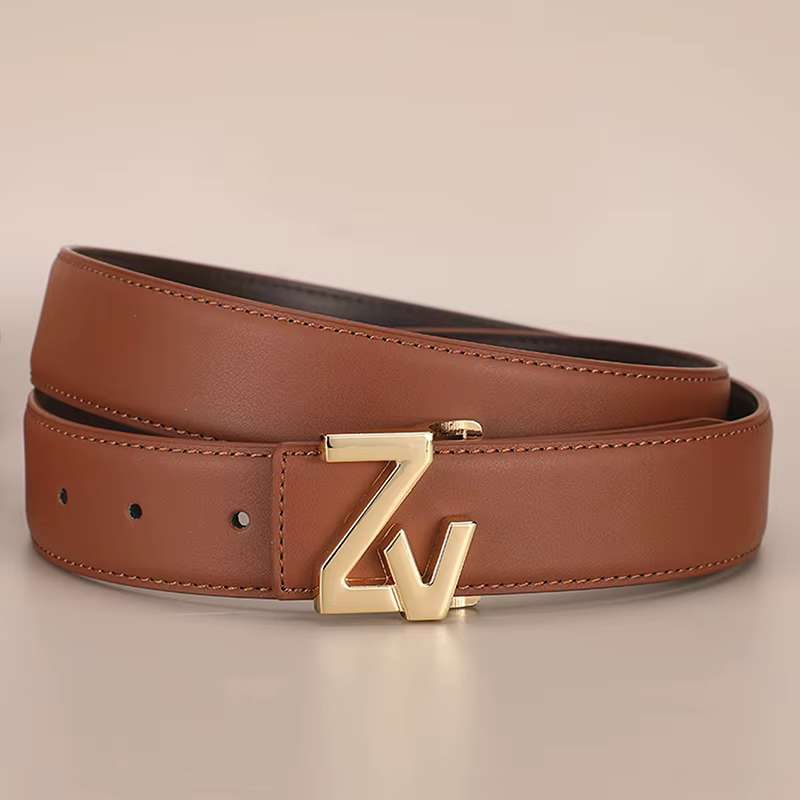 Nouvelle ceinture en cuir large de 34mm pour femmes