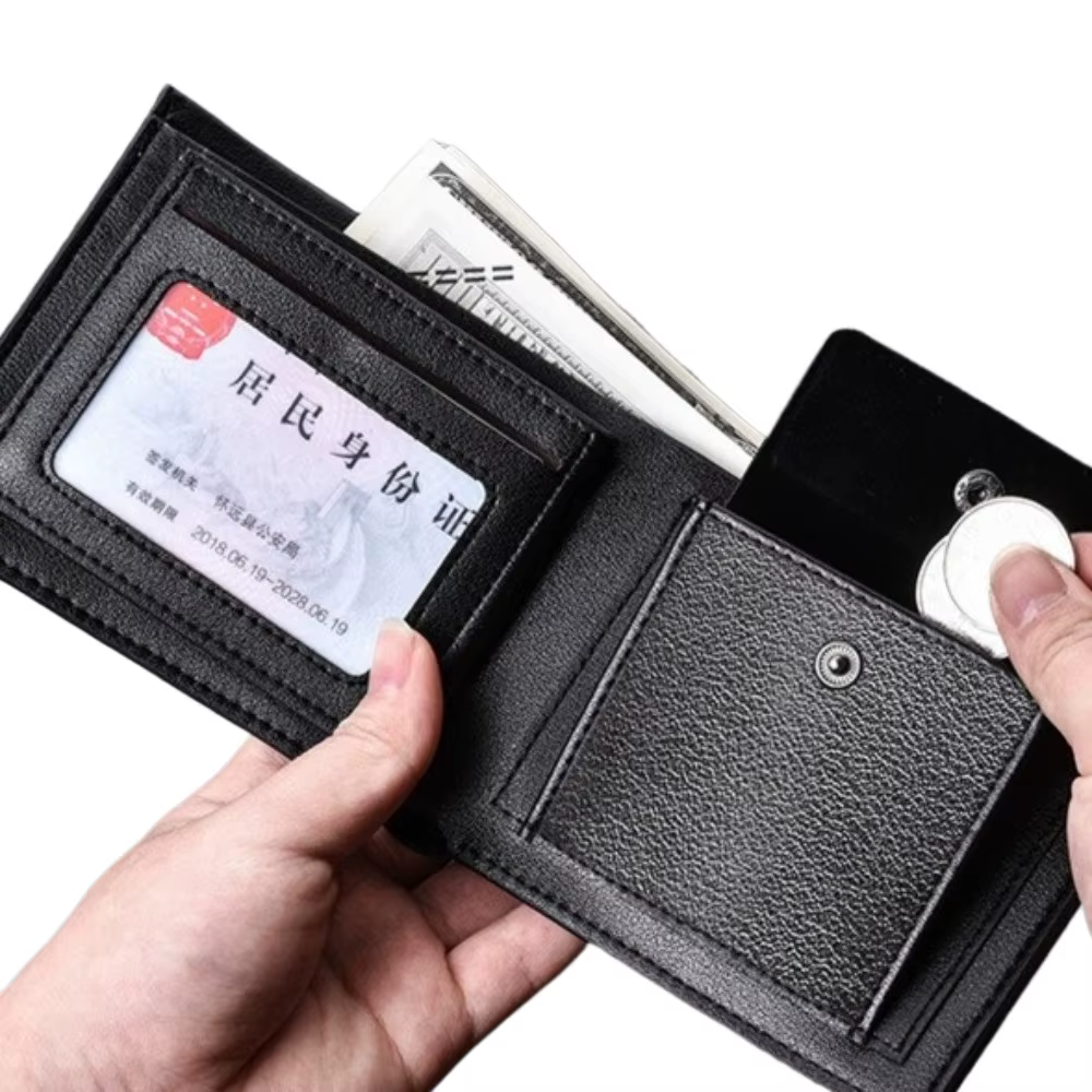 Portefeuille en cuir PU pour hommes