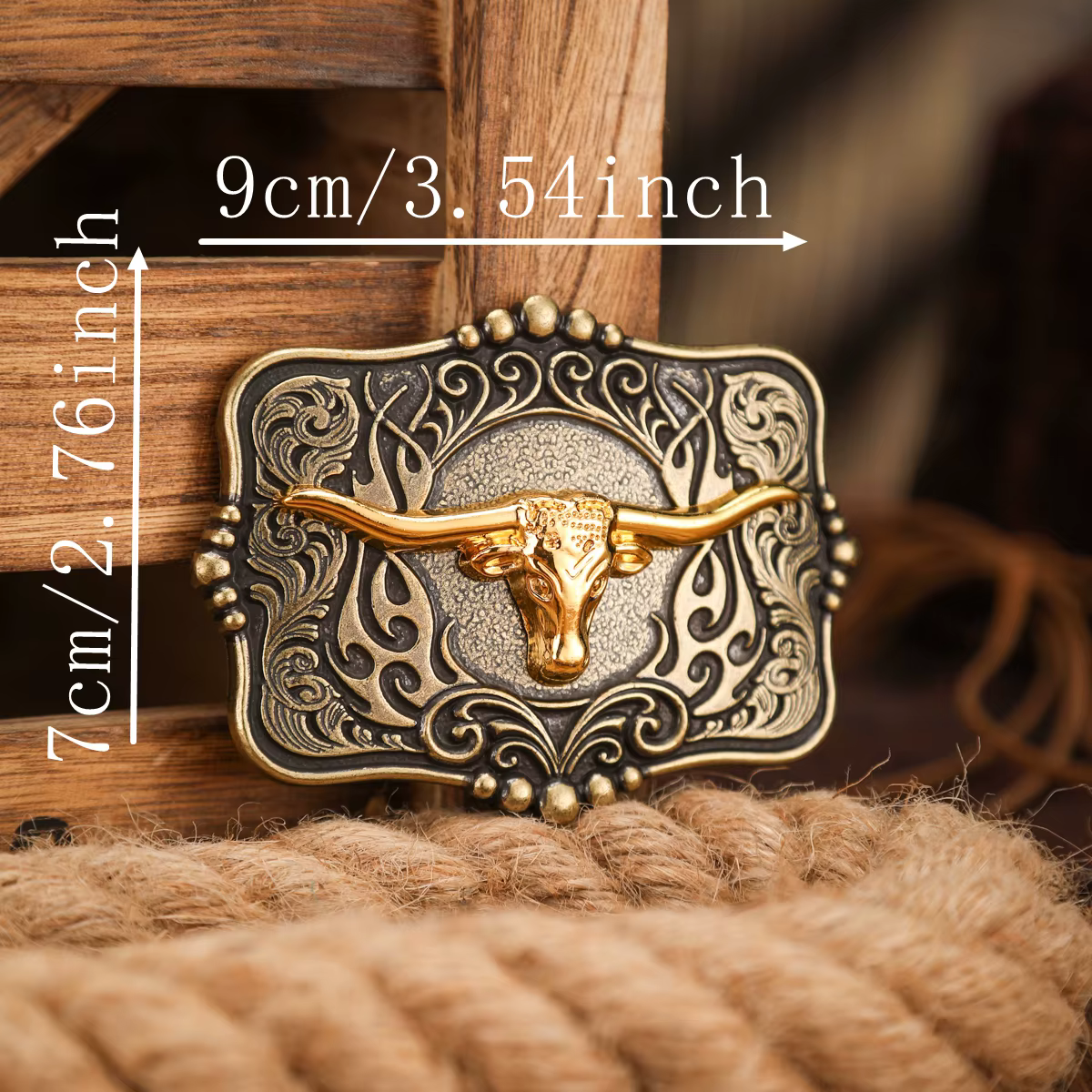 Une boucle de ceinture en métal de style occidental